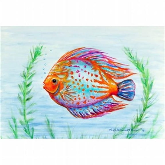 PM358 Blue Script Crab Place Mat - Set of 4