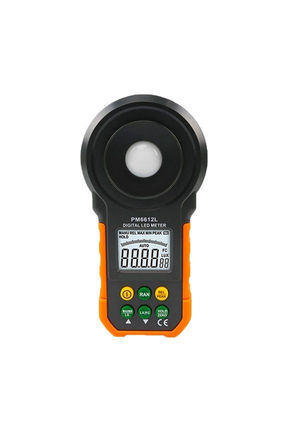 PM6612L LED Colorful Brightness Tester Light Meter 200000 LUX Handheld Digital Luxmeter Luxometro Enviromental Tester ,Long time use