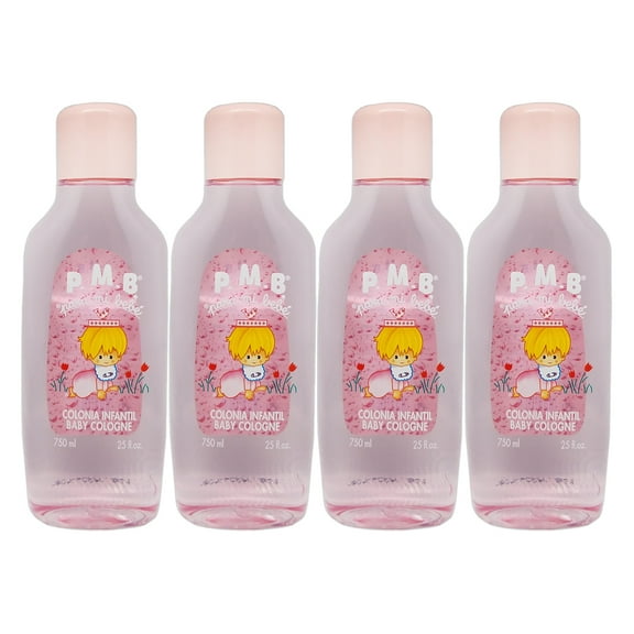 PMB Para Mi Bebe Baby Cologne. Original Pink Scent. Alcohol Free. Gentle and Fresh Fragance for Your Baby. For Girls. 25 fl oz / 750 ml. Pack of 4