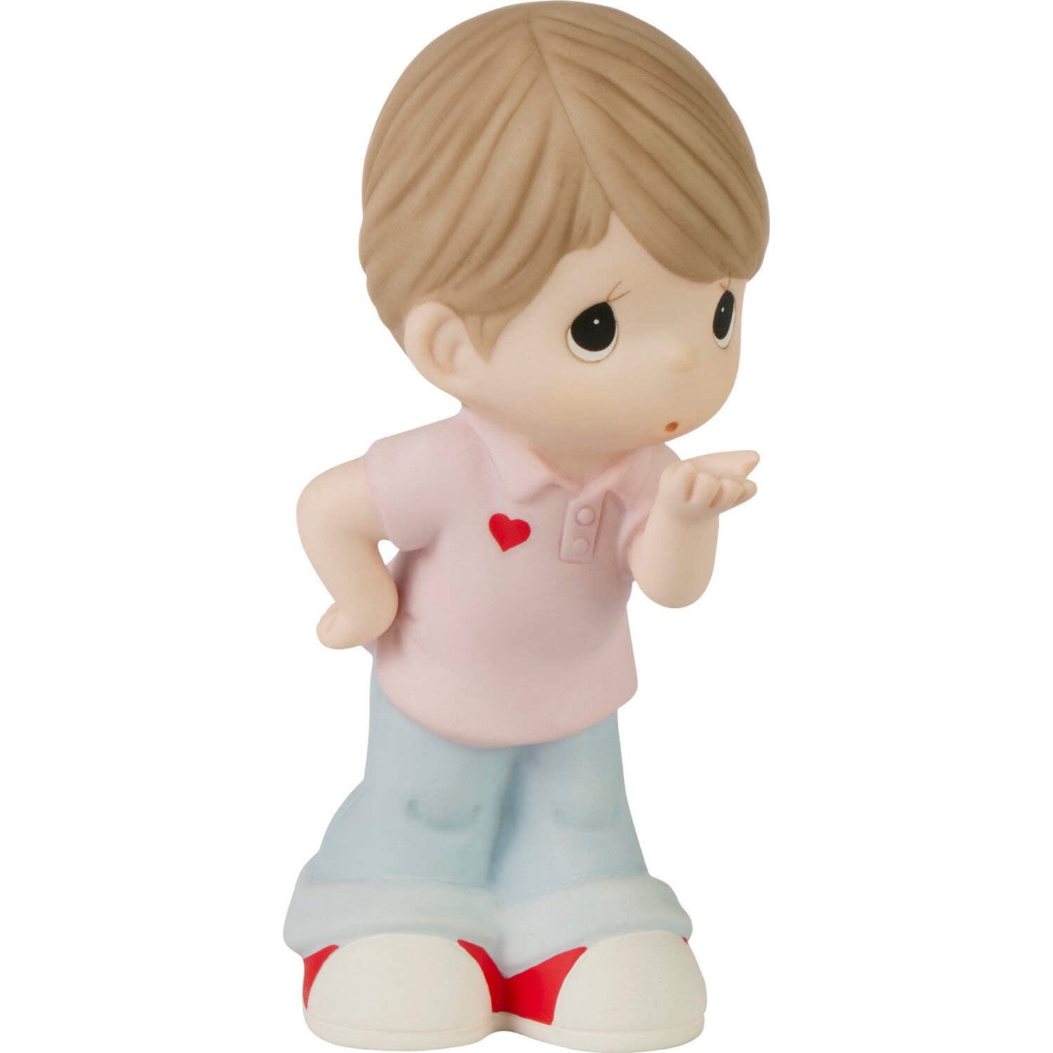 Hand-Painted Bisque Porcelain Valentine's Day Boy Figurine