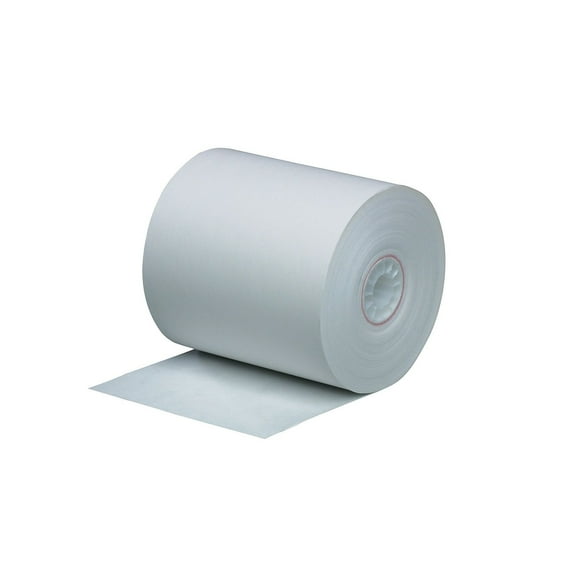 PMC 7788 3 in. x 165 ft. Impact Bond Paper Rolls White - (50 per Case)