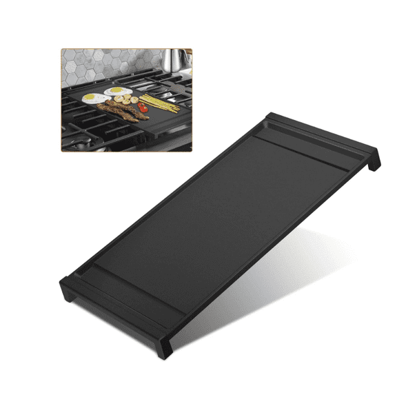 PMCAF has upgraded the WB31X24738 grill for GE gas stoves, with a 9 x 19.5 black iron non stick stove board