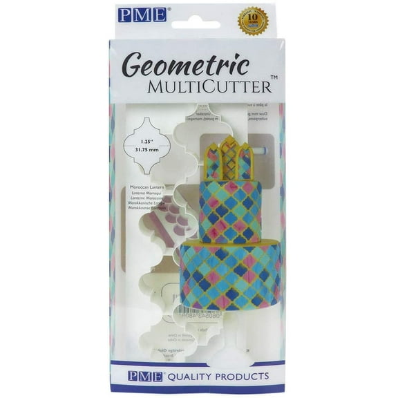 PME GMC183 Geometric MultiCutter-Moroccan Lantern, Large, White