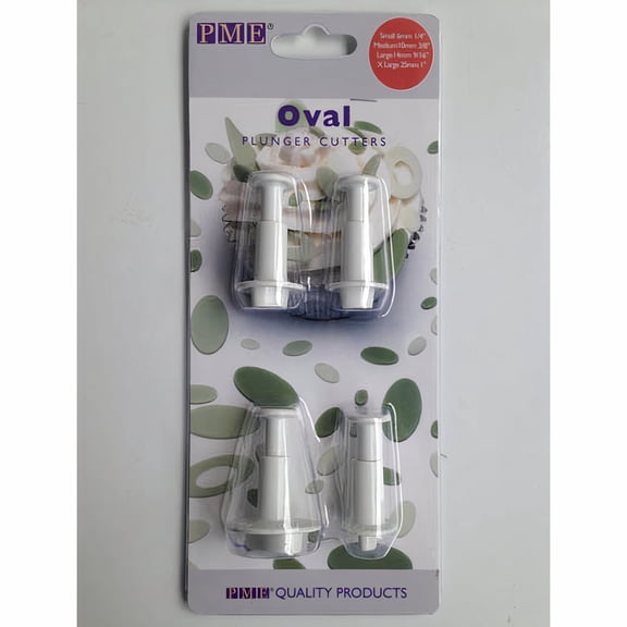 PME Miniature Oval Plunger Cutter Set of 4