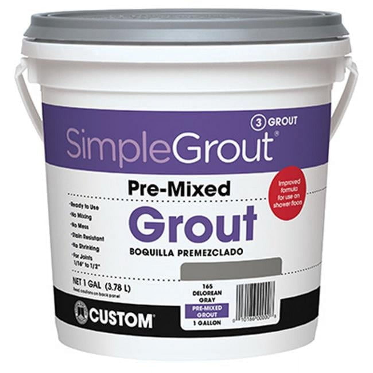 Delorean Gray 1-Gallon Pre-Mixed Grout for Easy Application