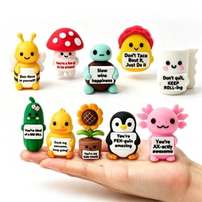 PMHZI 20 Pack Mini Figurines Bulk, 1.5 Inch Motivational Pvc Figures for Treasure Box Prizes & Party Favors