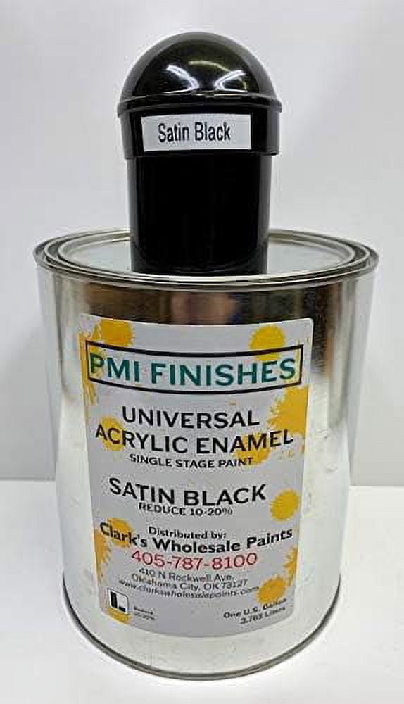 PMI Acrylic Enamel Single Stage Paint  (Gallon, Satin Black)