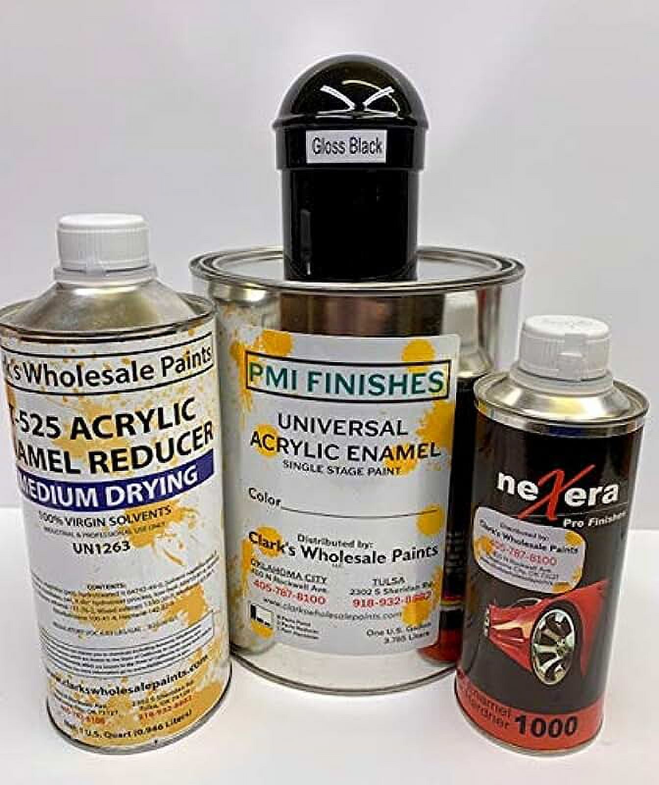 PMI Acrylic Enamel Single Stage Paint Kit (Gallon Kit, Gloss Black