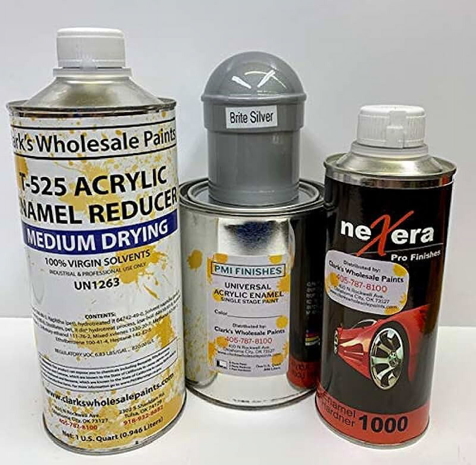PMI Acrylic Enamel Single Stage Paint Kit (Quart Kit, Brite Silver