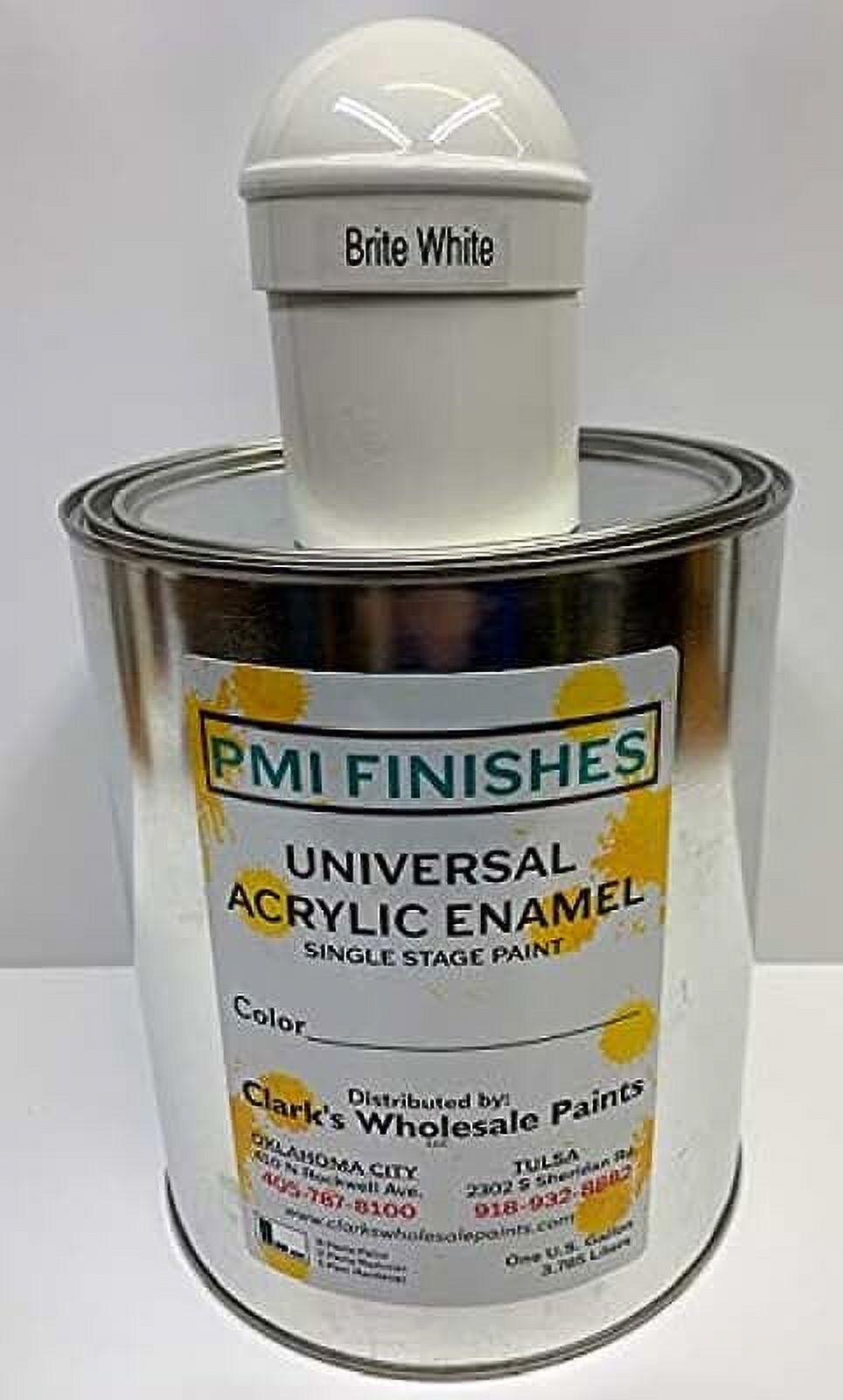 PMI Acrylic Enamel Single Stage Paint (Quart, Bright White)