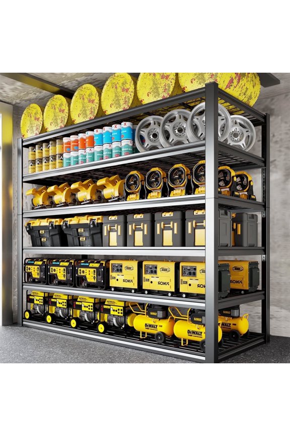 50" W Garage Shelving 6 Tier Heavy Duty Storage Shelves 3000LBS Adjustable Metal Shelving Unit for Storage Rack 50" W x 24" D x 84" H