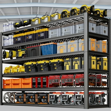 PMKES 67" W Garage Shelving 6 Tier Heavy Duty Storage Shelves 3500LBS Adjustable Metal Shelving Unit for Storage Rack 67" W x 24" D x 87" H