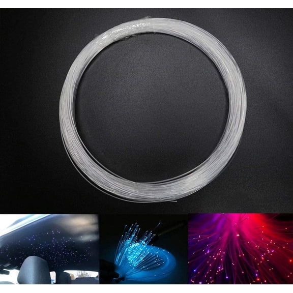 PMMA Plastic End Glow Fiber Optic Cable 1mm(0.04in) 50m(164ft)/Roll for Star Sky Ceiling All Kind Led Light Engine Driver Source