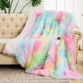 thumbnail image 1 of PMONPA Heated Blanket for Adult, Soft Faux Fur & Sherpa Electric Blanket, Fast-Heating with 10 Heating Levels & 5 Options Auto off, 51"x 61", Rainbow, 1 of 9