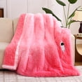 thumbnail image 1 of PMONPA Heated Blanket for Adult, Soft Faux Fur & Sherpa Electric Blanket, Fast-Heating with 10 Heating Levels & 5 Options Auto off, 51"x 61", Pink, 1 of 7