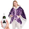 thumbnail image 1 of PMONPA Wearable Heated Throw Blanket for Adult, Electric Heated Wrap Poncho Shawl with Pockets, 6 Heating Levels & 2 to 10 Hours Time Settings, 51" x 61", Dyed Purple, 1 of 7