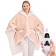 thumbnail image 1 of PMONPA Wearable Heated Throw Blanket for Adult, Electric Heated Wrap Poncho Shawl with Pockets, 6 Heating Levels & 2 to 10 Hours Time Settings, 51" x 61", Light Root Color, 1 of 7