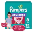 thumbnail image 1 of Pampers Diapers - Cruisers 360 degrees - Size 8, 74 Count, 1 of 15