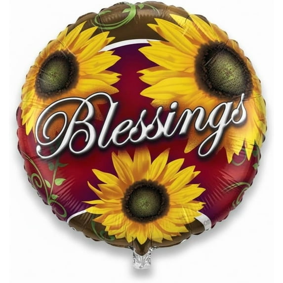PMU 1 Pc Thanksgiving Blessings 18 Inch Foil Balloons for Fall Autumn Harvest Party Decorations