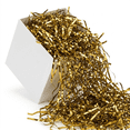 thumbnail image 1 of PMU 4oz Gold Crinkle Cut Metallic Paper Shredded Foil Shreds for Gift Baskets Filler, Gift Bag Stuffing, 1 of 2