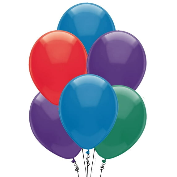 PMU 10 Inches Round Crystal Assorted Latex Balloon Pkg/50