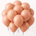 thumbnail image 1 of PMU 11 Inch Metallic Radiant Rose Gold Latex Balloon Pkg/50, 1 of 6