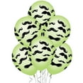 thumbnail image 1 of PMU 11 Inch Mustaches Wrap Pastel Assorted Latex Balloons Pkg/25, 1 of 1