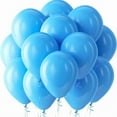 thumbnail image 1 of PMU 11 Inch Round Azure Blue Latex Balloon Pkg/100, 1 of 6