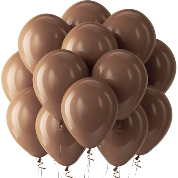 PMU 11 Inch Round Brown Latex Balloon Pkg/25