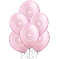 thumbnail image 1 of PMU 11 Inches Round Pink Baptism Dove Latex Balloon Pkg/50, 1 of 1