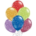 thumbnail image 1 of PMU 12 Inch Festive Assortment Stars-A-Round Latex Balloon Pkg/25, 1 of 1