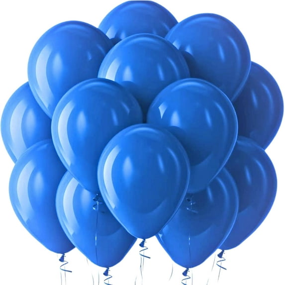 PMU 12 Inch PartyTex Satin Navy Blue Premium Latex Balloon Pkg/25