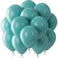 thumbnail image 1 of PMU 12 Inch Round Deep Turquoise Latex Balloon Pkg/12, 1 of 6