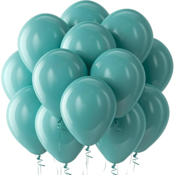 PMU 12 Inch Round Deep Turquoise Latex Balloon Pkg/25