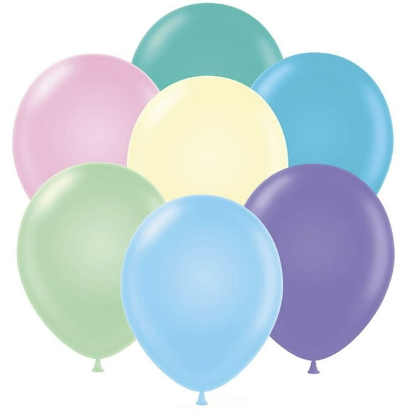 PMU 12 Inch Round Pastel Assortment Latex Balloon Pkg/12