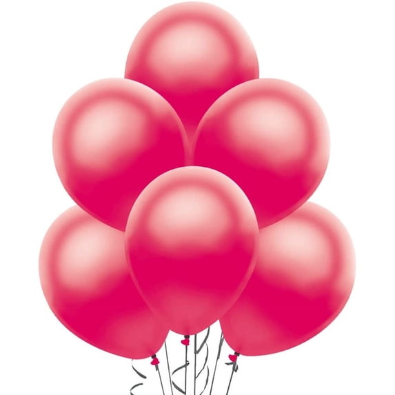 PMU 12 Inch Satin Raspberry Latex Balloon Pkg/25