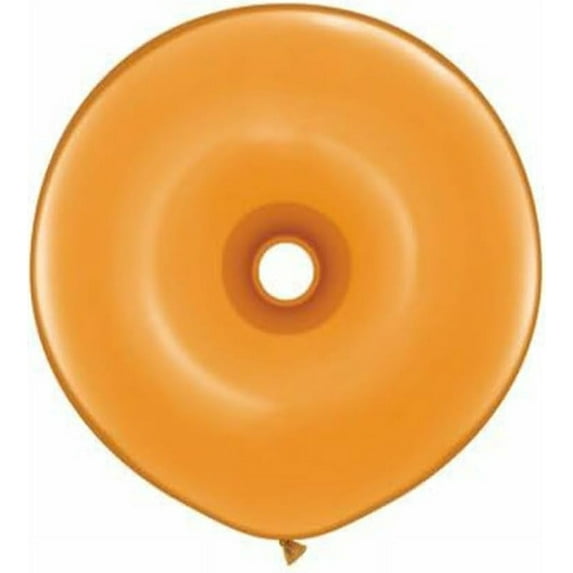 PMU 16 Inches Geo Donut Balloons Mandarin Orange Latex (25/Pkg) Pkg/1