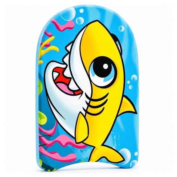 PMU 18in Kickboard, Yellow Shark Training KickBoard Pool Exercise Swimming