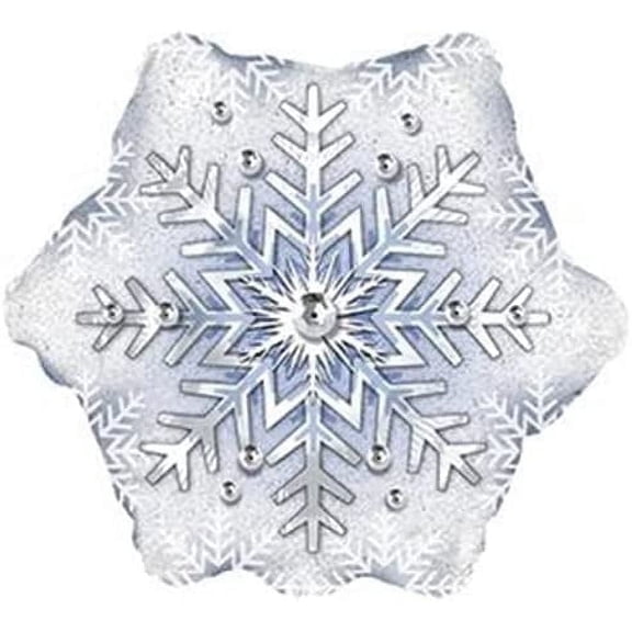 PMU 18 Inch Prism Pattern Snowflake Dots Mylar Balloon Pkg/10