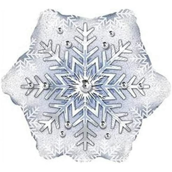 PMU 18 Inch Prism Pattern Snowflake Dots Mylar Balloon Pkg/25