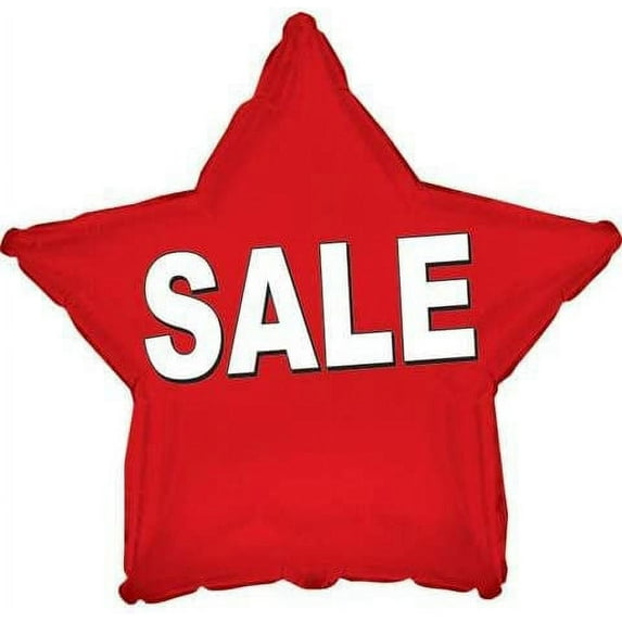 PMU 18 Inch Red Sale Star Mylar Foi Balloons Pkg/25