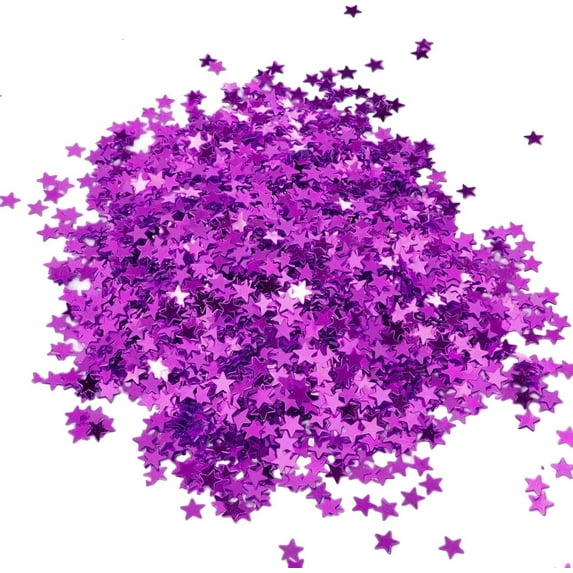 PMU 1in Star Confetti Metallic Hot Pink 100gm/ 3.5oz per pack - Sparkling DIY Party Decorations Hot Pink (1/pkg) Pkg/1