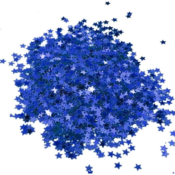 PMU 1in Star Confetti Metallic Royal Blue 100gm/ 3.5oz per pack - Sparkling DIY Party Decorations Royal Blue (1/pkg) Pkg/1