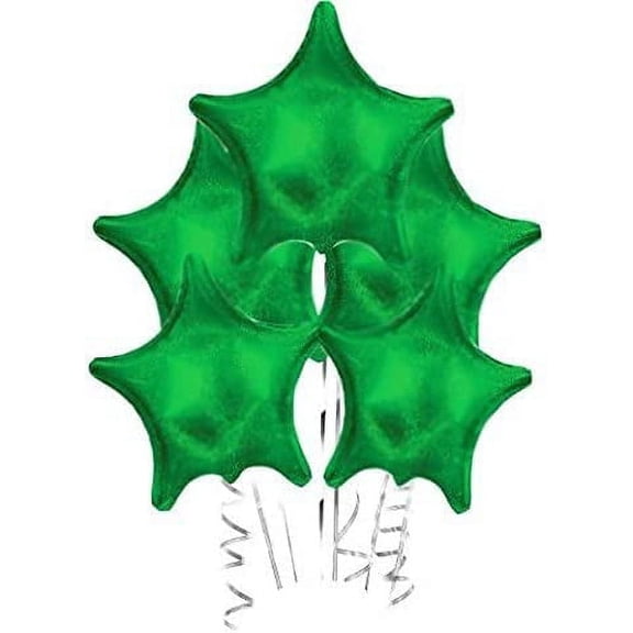 PMU 22 Inch Star Mylar Balloon Green Pkg/1