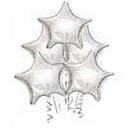 PMU 22 Inch Star Mylar Balloon Silver Pkg/1