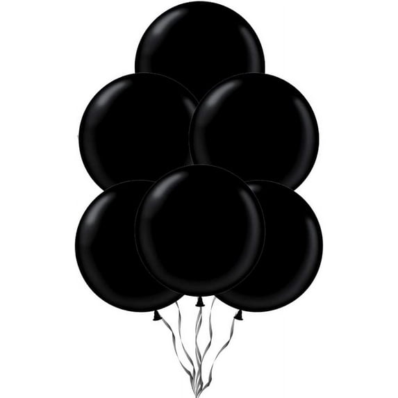 PMU 24 Inch Balloons PartyTex Premium Black Pkg/25