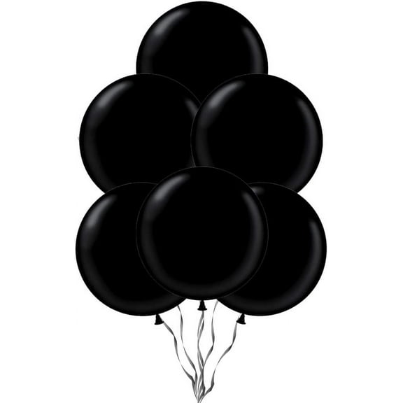 PMU 24 Inch Balloons PartyTex Premium Black Pkg/25