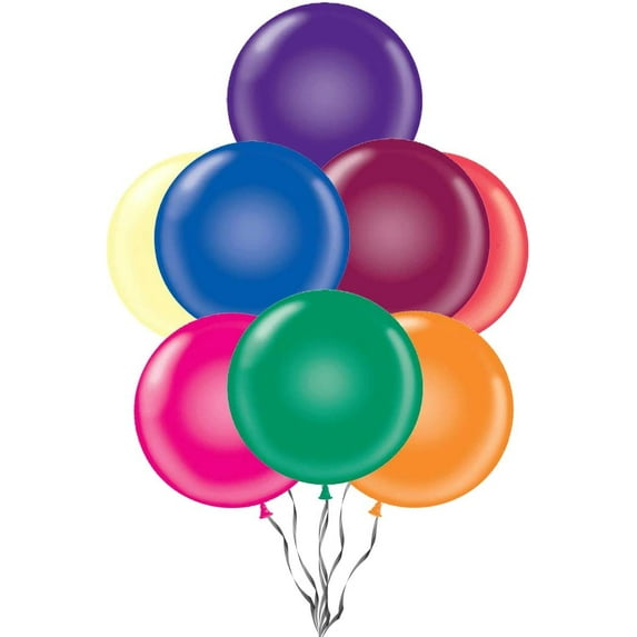 PMU 24 Inch Balloons PartyTex Premium Crystal Assorted Pkg/5