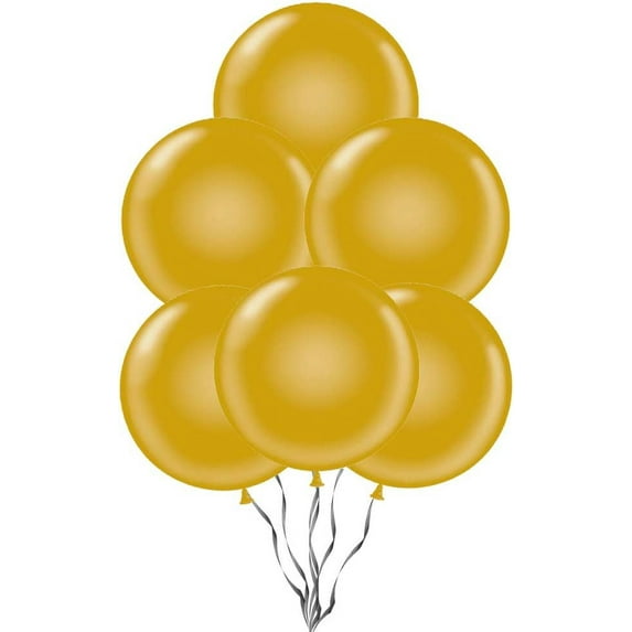 PMU 24 Inch Balloons PartyTex Premium Gold Latex Pkg/5