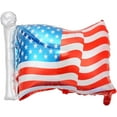 thumbnail image 1 of PMU 25 inch Patriotic American flag Balloon, 4th of July Balloons, Independence Day Decorations, Patriotic Decorations,USA Mylar Balloons, Red White Blue Pkg/5, 1 of 6